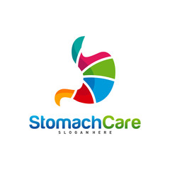 Stomach Care Logo Design Concept Vector, Health Stomach Logo Design Template, Colorful, Emblem, Design Concept, Creative Symbol, Icon