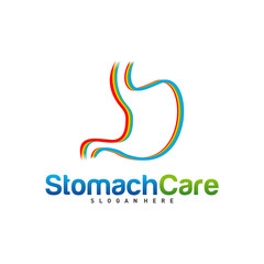Stomach Care Logo Design Concept Vector, Health Stomach Logo Design Template, Colorful, Emblem, Design Concept, Creative Symbol, Icon