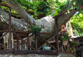 Palaios Panteleimonas, traditional greek village near the town of Platamonas, Olypus Riviera in Greece