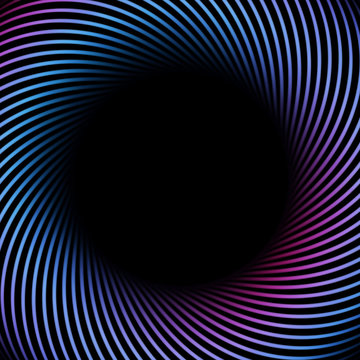 Abstract information technology 3D background with a colored twisted lines. Illustration of a futuristic shape. EPS 10, vector illustration.