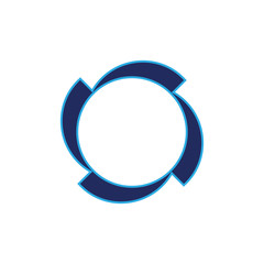 Fototapeta premium circle rotation geometric curves logo vector