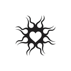 love grunge design logo vector