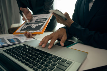 businessman working on laptop