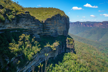 Fototapeta na wymiar hiking the pulpit rock track, blue mountains national park, australia 8