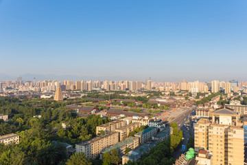 Fototapeta premium xian cityscape in early morning