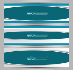 Banner template. Abstract background for design,  business, education, advertisement. Blue color. Vector illustration.
