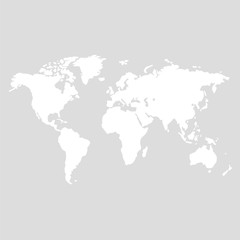 Fototapeta na wymiar white world map on grey background illustration vector