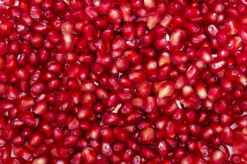 Red pomegranate grains