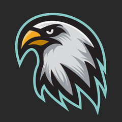 Eagle Mascot Concept Vector Illustration Suitable For Logo, Wallpaper, Banner, Background, Card, Book Illustration, Logo, T-Shirt Design, Sticker, Cover, etc