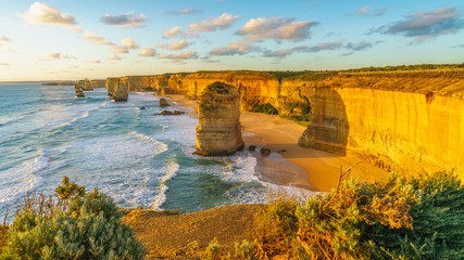 twelve apostles at sunset,great ocean road at port campbell, australia 78