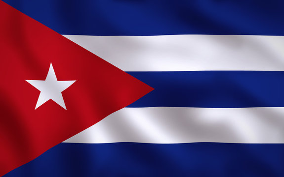 Cuba Flag Image Full Frame