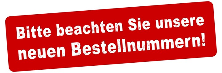 nlsb861 NewLongStampBanner nlsb - german text - Bitte beachten Sie unsere neuen Bestellnummern: Stempel / einfach / rot / Vorlage - Seitenverhältnis 3:1 - 3zu1 - new-version - xxl g8196