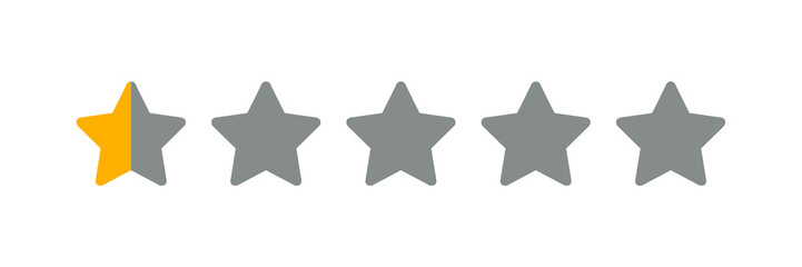  A Half Star Rating Illustration 