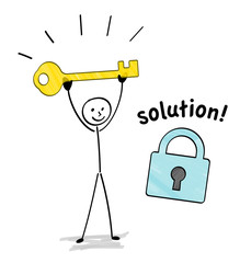 鍵を持つ人物と施錠