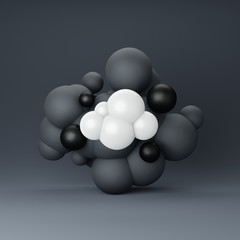 Sphere cloud CG (gray)