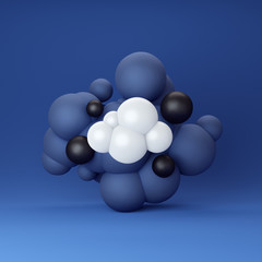 Sphere cloud CG (blue)