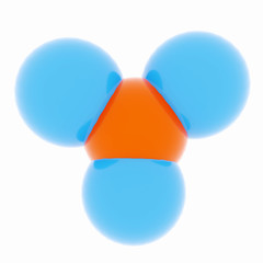 3d rendering of molecular object