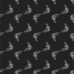 Fototapeta premium Keys white and black background texture, seamless pattern, vector