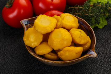 Tasty marinated patisson