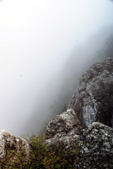  Soft focus. Mountains in the fog. Mystical beauty. Nature. Crimea. Ukraine