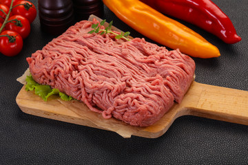 Raw turkey minced meat