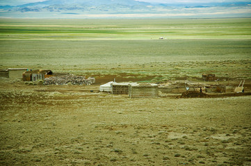 Mongolian pastures in the area Zavkhan Rive