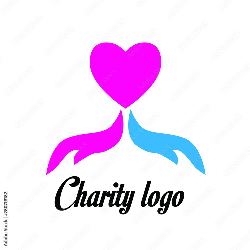 Sticker charity logo icon