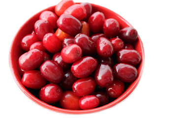 Cornelian cherry fruits, sour taste