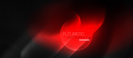 Neon glowing techno lines, hi-tech futuristic abstract background template