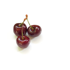 sweet cherry on a white background