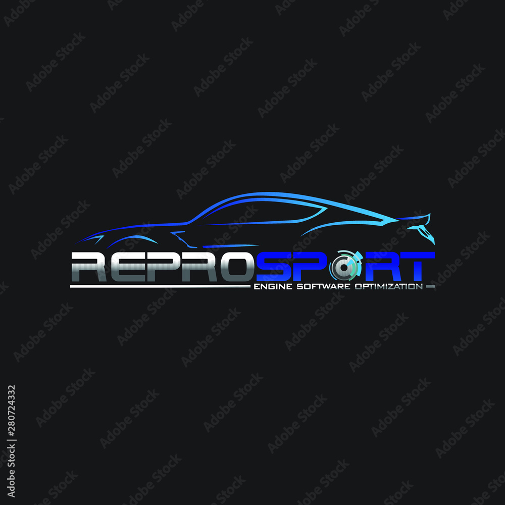 Wall mural sport car logo icon