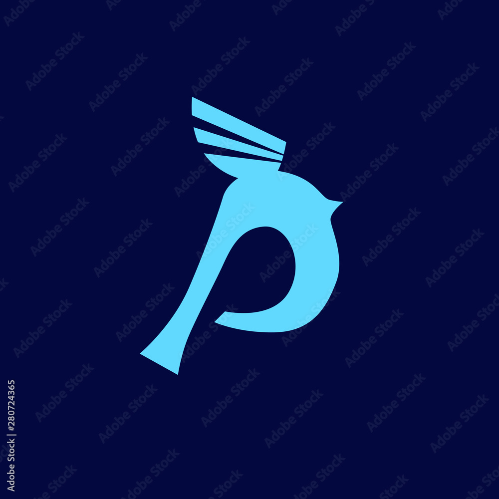 Poster bird logo icon