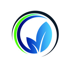 leaf logo icon for nature product
