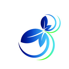 leaf logo icon for nature product