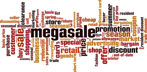 Megasale word cloud