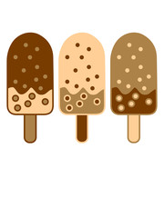 3 sorten schokolade mandeln nuss eis am stiel lecker kiosk kaufen unterwegs schlecken sommer eisdiele vanille sorbet hunger essen kalt cool liebe schmelzen speiseeis
