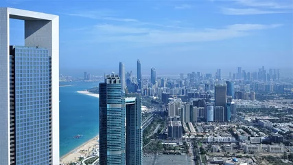 Abwaschbare Fototapete Abu Dhabi Luftlandschaft der Hauptstadt Abu Dhabi