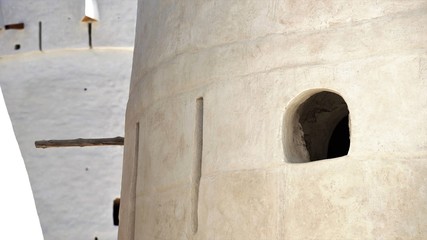 old wall of watch tower 