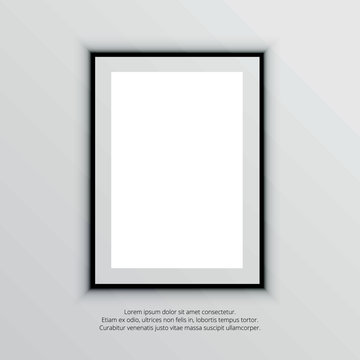 Realistic picture frame. Vector illustration