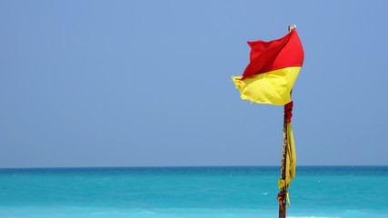 flag on the beach