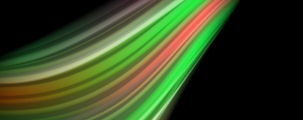 Fluid liquid color wave lines, glowing colorful light effect, abstract composition template. Geometric technology abstract pattern. Movement concept