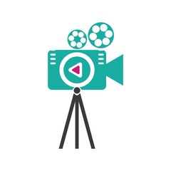 Obraz premium Camera icon vector logo design