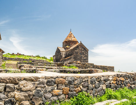 Surp Arakelots church, part of Sevanavank monastic complex in Armenia