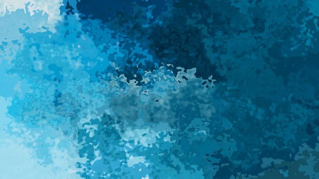 abstract animated twinkling stained background seamless loop video - watercolor splotch effect - teal blue color