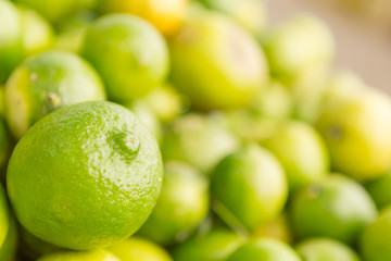 Close-up of lemons at a public market