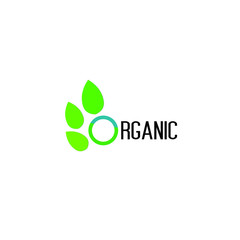 leaf logo icon for organic product