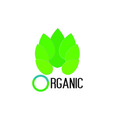 leaf logo icon for organic product