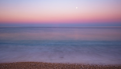 Oludeniz, Turkey. Mediterranean Sea at dawn of the sun.