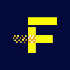 F initial letter logo icon