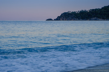 Oludeniz, Turkey. Mediterranean Sea at dawn of the sun.